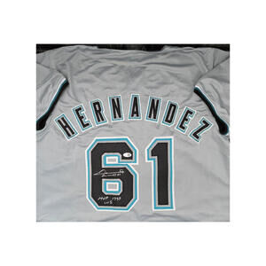 Livan Hernandez autographed signed inscribed jersey Florida Marlins JSA-Holo